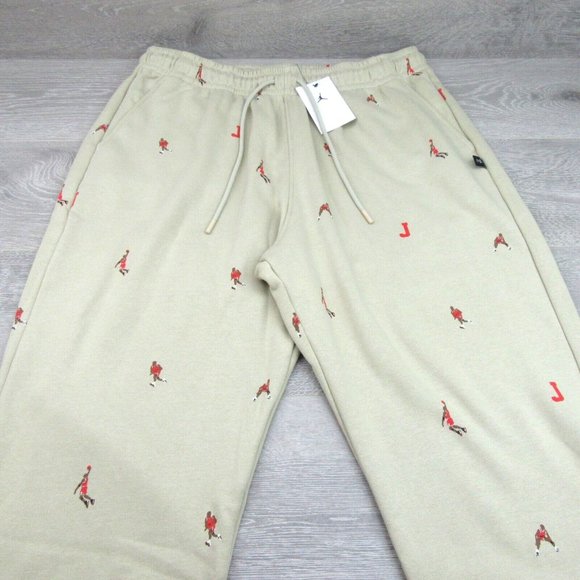 Jordan Essentials French Terry Pants Mens Size XL Rattan Beige NEW - Picture 3 of 13
